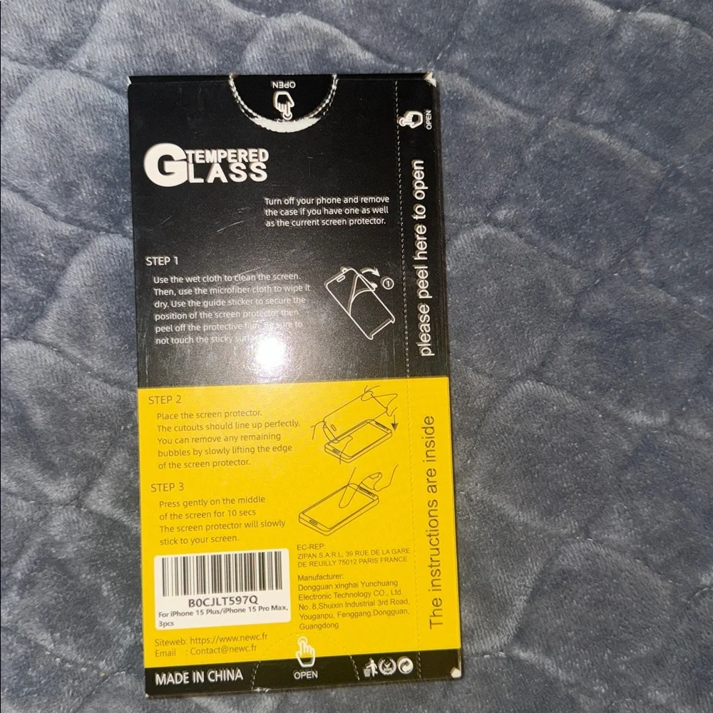 Tempered Glass Screen Protector iPhone 15 plus/ 15 pro max